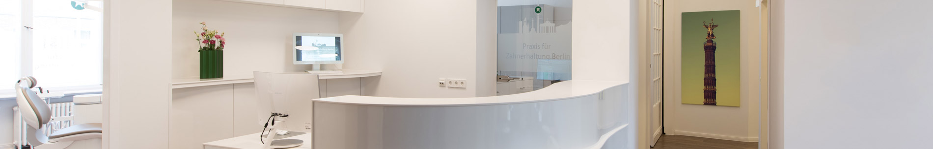 Empfang der Praxis für Zahnerhaltung.Berlin
